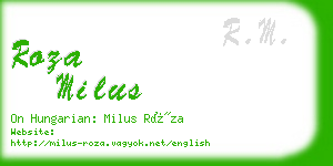 roza milus business card